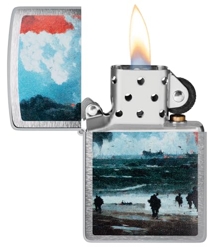 Encendedor Zippo Clásico D-Day Landing Plateado miniatura 3