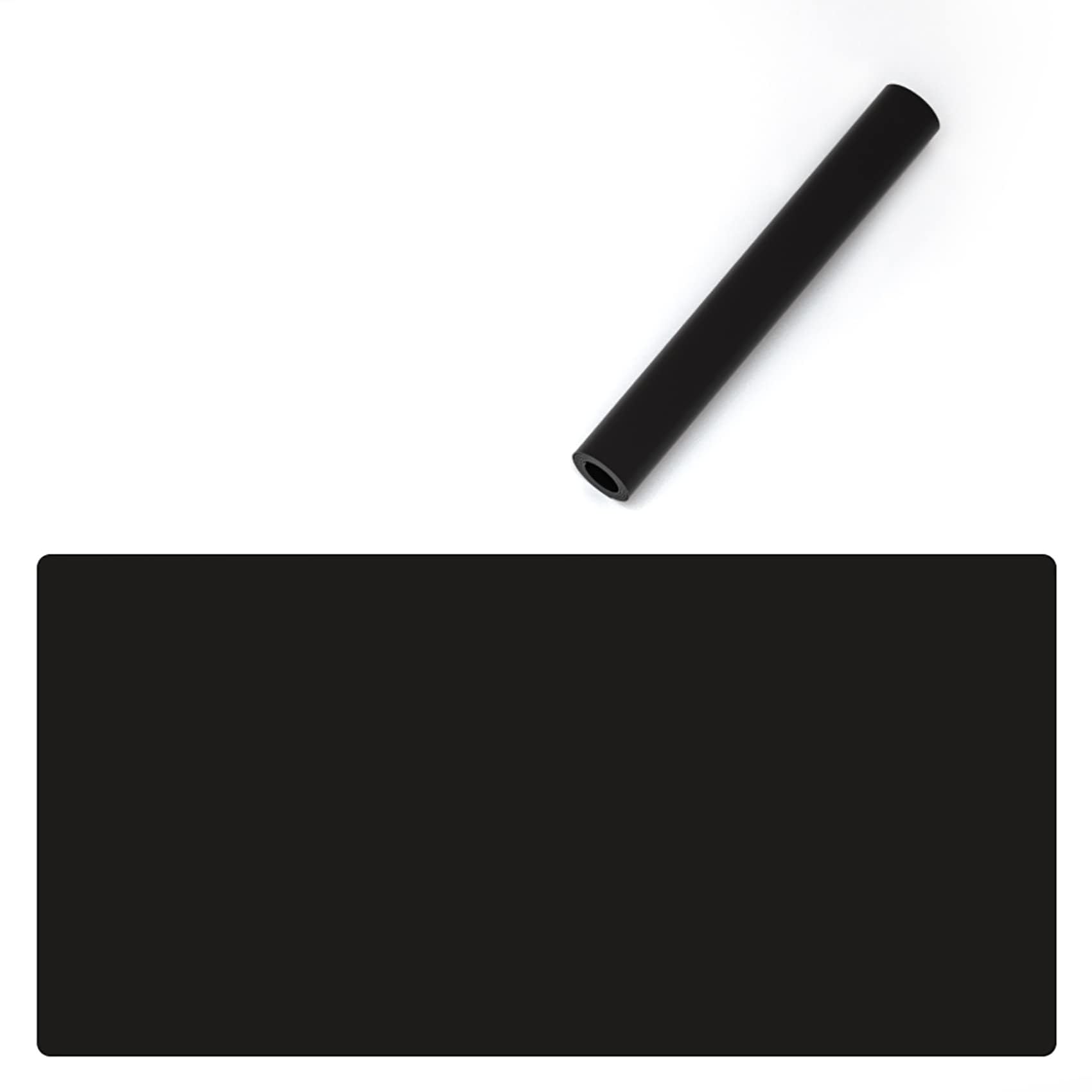 Tappetino da scrivania in pelle sintetica impermeabile, 90 x 40 cm, sottile e multifunzionale, per computer portatile, facile da pulire, colore nero