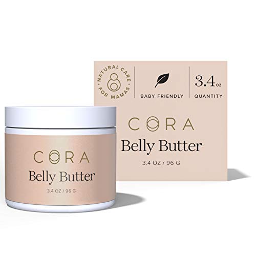 Cora Belly Butter Made with Whipped Organic Shea Butter & Rose Hip - Non-Greasy Pregnancy Skincare to Help Increase Skin Elasticity (3.4oz)