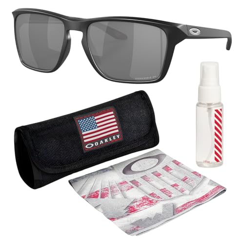 Oakley OO9448 SYLAS MATTE BLACK Frame – PRIZM BLACK POLAR Lens, Polarized Rectangle Shape Sunglasses with Official Eyewear Kit Bundle