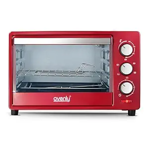 Ovenly OTG 25 L for Kitchen with Barbeque Tray -1600W Oven Toaster Griller Machine Electric with Rotisserie- Timer Control, 6 Heating Modes- Bake Pizza, Cake, Grill Chicken & Toast (25L/OVCH03/CHR)