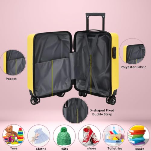 Image of Winnies 20 Inch Kids Suitcase with 8 Wheel Travel Trolley Bag (4 Day Trip)