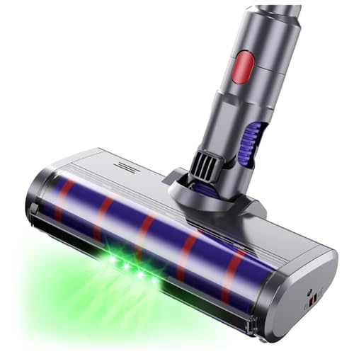 Quick-Release Soft Roller Brush Head for Dyson Cordless Vacuum Cleaner V7 V8 V10 V11 V15 Cleaner,Replaced Motorhead Attachment with Dust Lights (SOFT MOTORHEAD FOR DYSON V7 V8 V10 V11 V15))