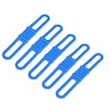 ＭＡＲＵＦＡＮＧ MARUFANG Silicone Band Bicycle Headlight Fixing Tie Band Bicycle Accessories Bicycle Flashlight Holder Set of 5 (Blue)