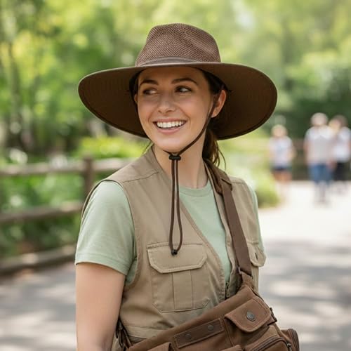 Image of Henschel Hats Aussie Breezer Grande Hat - Extra Wide-Brim Sun Hat for Men | Perfect Men's Summer Hat for Camping