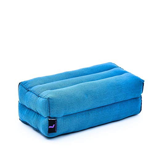 Image of Leewadee Yoga Block - Floor Cushion for Yoga Practice, Meditation Seat Cushion for Workouts Filled with Kapok