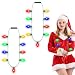 NEARTOP LED Christmas Xmas Light Up Necklace Bulb for Holiday Party Favors 9 LED Bulbs (2 Pack)