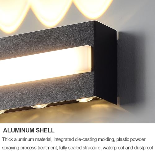 Lampe de porche d'extérieur à DEL – Applique murale étanche IP65 pour cour, garage, terrasse, entrée – Spot décoratif élégant pour extérieur/intérieur, parfait pour la sécurité et l'ambiance