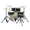 Black Acoustic Jazz Drum Kit Full Size Complete Drum Set with Sticks and Stool BDK18by Gear4music #2