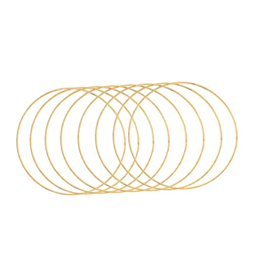 Aros de metal redondos para atrapasueños y base de coronas florales de macramé 4