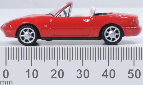 Oxford Diecast Mazda MX5 MK1 Classic Rojo 1:76 miniatura 6