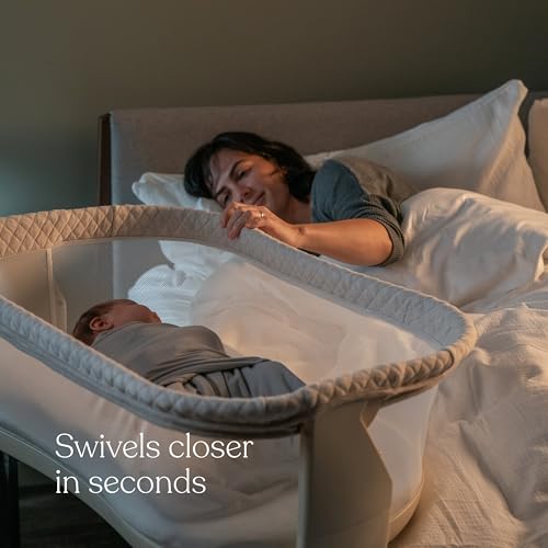 HALO BassiNest Swivel Sleeper 4.0 Air, Over-Bed Baby Bassinet with 360 Rotation, Oat - image 4