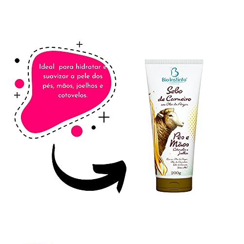 Sebo De Carneiro Com Óleo De Argan 200g - Bio Instinto