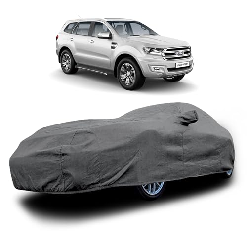 Image of ROYALS CHOICE All Weather 100% Waterproof Car Cover for Ford Endeavour (Dark Grey with Mirror Pockets)