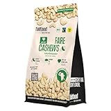 fairfood Bio Cashewkerne naturbelassen 600 g - Ganze Cashewnüsse - Fairtrade & Unbehandelt - Proteinreicher Snack - aus kontrolliert biologischer Landwirtschaft
