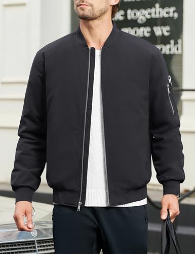 MAGNIVIT Men's Winter Bomber Jacket Windproof Warm Full Zipper Outer Wear Casual Flight Jacket Coat with Pockets4