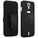 Studio 6.0 HD Case, SOGA [Holster Combo Series] Slim Hard Armor Case with Kickstand and Swivel Belt Clip for BLU Studio 6.0 HD D650A D651U (NOT Compatible With BLU STUDIO 6.0 LTE) - Black