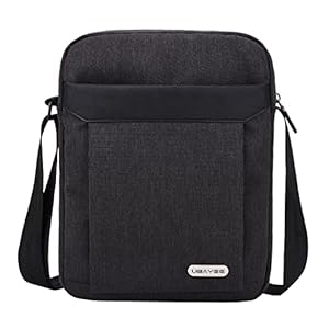 UBAYEE Schoudertas Heren voor iPad Tablet tot 10,5 Inch (25 cm), Tabletvak, Meerdere Vakken, Lichtgewicht, Waterdicht, Klein