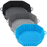 Tofficu Silikon Backmatten Hitzebeständig und Wiederverwendbar für Heißluftfritteuse 3 Stück pack Achteckige Form zu Halloween zum Kochen und Geschenk