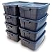 Rubbermaid Roughneck️ Storage Totes 10 Gal Pack of 8 Rugged, Reusable, Set of Storage Containers