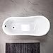 WOODBRIDGE B0023-MB-Feet+MB-Drain Bathtub, Matte Black