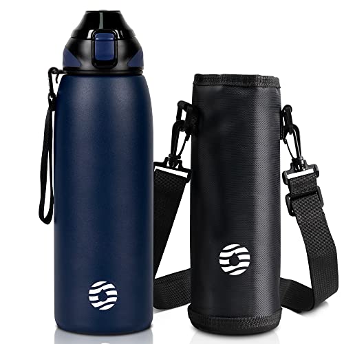 FJbottle Botella Agua Acero Inoxidable Deportiva de 1L, 800ml, 600ml, 400ml Botella Termica para Niños, Termo sin BPA Cover