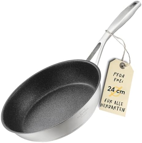 SILBERTHAL Bratpfanne Induktion 24 cm - Beschichtete Pfanne ...