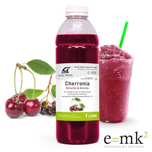 Slush-Sirup Eis 6×1 L Cocktail-&Quality-Line | Daiquiri (Erdbeere), Piña Colada (Ananas-Kokos), Caipirinha (Limette), Cherronia (Sauerkirsche), Apfel-Kiwi, Mystery Dunkle Beeren Vorteilset Deluxe – Bild 5
