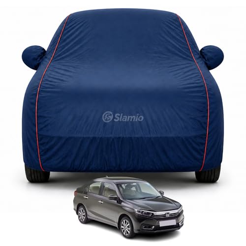 Image of Premium 100% Waterproof Car Cover for Hyundai Venue (2nd gen) Model All-Weather, UV & Dust Protection | Heavy-Duty 3-Layer Fabric | Custom Fit with Mirror & Antenna Pockets | Navy Blue