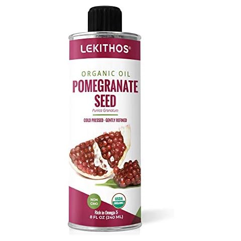 Lekithos Organic Pomegranate Seed Oil - 8 fl. oz. - Cold Pressed, Certified USDA Organic, Non-GMO Cover