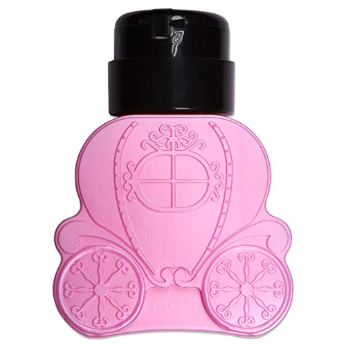Beauticom Professional HOT PINK Carriage Shaped Nail Pump Dispenser Bottle (Size: 250ml) for Nail Acrylic Acetone Liquid Polish Remover Bottle Tool