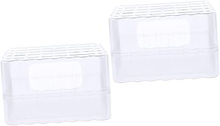 Didiseaon 2 Pçs Recipientes De Banheiro De Hamster Para Biscoitos Areia Recipiente De Plástico Areia Banho Sala Gerbil Recipiente De Banho De Areia Chinchila Bacia De Banho De Areia Hamster