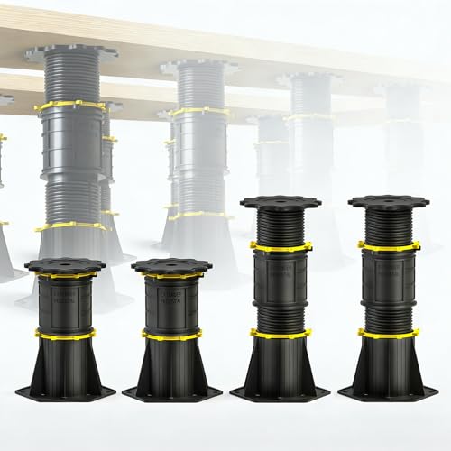Putsea 4 Pcs Adjustable Bed Support Legs 8.5-13 Inch 4400LBS Heavy Duty No Drill Bed Frame Center Support Anti-Wobble Bed Slats Support for Wooden Slats/Bed Base (8.5-13 inch (4pcs))