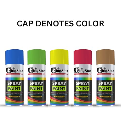 Image of Kingston Acrylic Spray Paint for Metal, Wood, Wall & Plastic, Multi-Surface DIY Paint, Quick Dry, Neon Green Finish, 400ml Can, 1 Pc