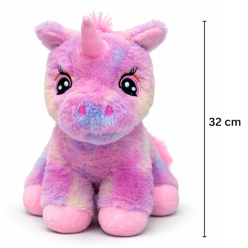 Image of TOYTALES RB Unicorn Soft Toy for Kids | Floppy Glittery Plush Animal | Soft & Huggable Stuffed Toy for Girls, Toddlers & Babies | 32CM Unicorn Plush Gift for Kids