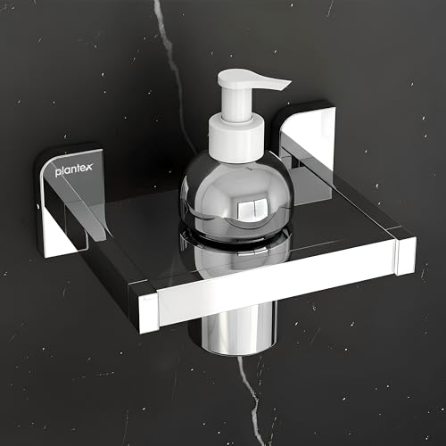 Image of Plantex 304 Grade Stainless Steel Liquid Soap Dispenser for Bathroom /Shampoo Dispenser /Handwash Dispense /Bathroom Accessories - (Rolex, Chrome)
