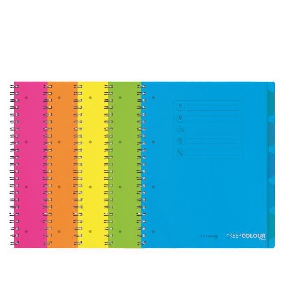 Cahier ORNA CF5 Quaderno spiralato fluo A5 120fg pour la rentrée
