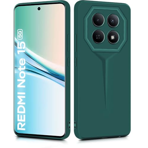 Image of WOW IMAGINE Back Cover for Mi Redmi Note 15 5G 2025 | Poco M8 5G | Blade Series Ultra Thin Case with Lightweight Design | Camera Protection | Soft Matte Silicone Flexible Mobile Case - Green