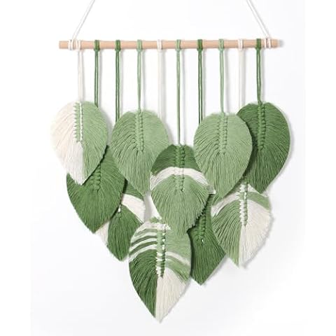 MEIVINES Macrame Leaf Wall Hanging Tapestry Cover