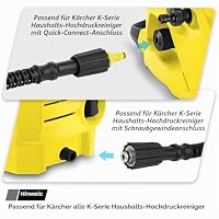 Hochdruckschlauch für alle Kärcher Modelle, K3, K4, K5, K7 und K2 (Neu & Alt) – Knicksicherer Ersatzschlauch mit O-Ring-Adapter und M22(14mm) auf Schnellkupplungs-Konverter (6M) – Ansicht 2