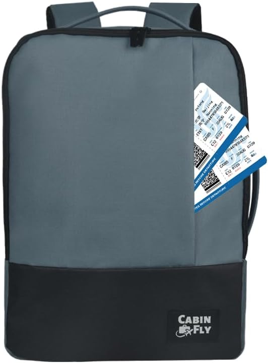 Bellanca WestJet and Air Canada Personal Item Under Seat Backpack 16x6x13 13x6x17 bag Flair Airlines (Blue, 16x12x4/6In) - Image 3