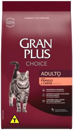 GranPlus Choice - Ração para Gatos Adultos Frango e Carne, 10.1 kg (Pacote de 1), Roxo