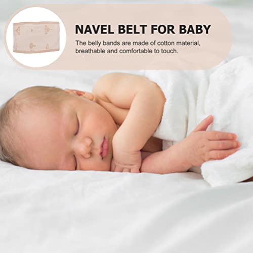Image of EXCEART Baby Belly Bands 2-Pack Soft Cotton Infant Navel Wraps Breathable Umbilical Cord Care Bands for Newborn Comfort and Protection 18.5X4.13 Inches