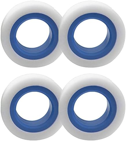 4Pcs ShareGoo 1.9 inches Tire Foam Dual Stage Rubber Inner & Foam Inserts Outer Foam Firm for 100-110mm Tire Compatible with Axial SCX10 90046 Traxxas TRX4 Crawler Wheel (Blue)
