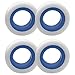 4Pcs ShareGoo 1.9 inches Tire Foam Dual Stage Rubber Inner & Foam Inserts Outer Foam Firm for 100-110mm Tire Compatible with Axial SCX10 90046 Traxxas TRX4 Crawler Wheel (Blue)