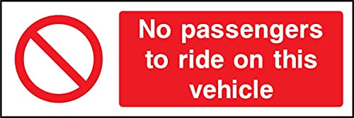 Panneau no passengers to ride on this vehicle signalisation interdiction transport