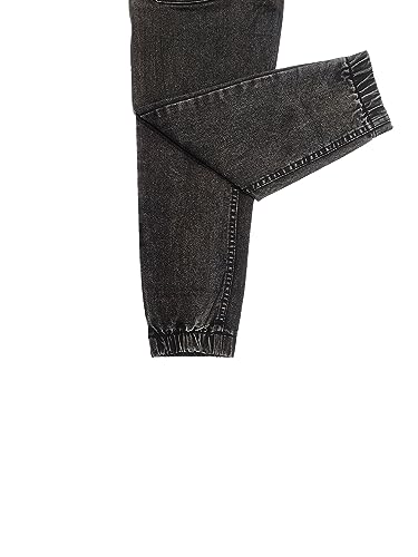 Image of KOTTY Boys Jeans - Regular to Slim Fit,Elastic Waistband,Mid Rise,Straight or Tapered Leg,Stretchable Denim