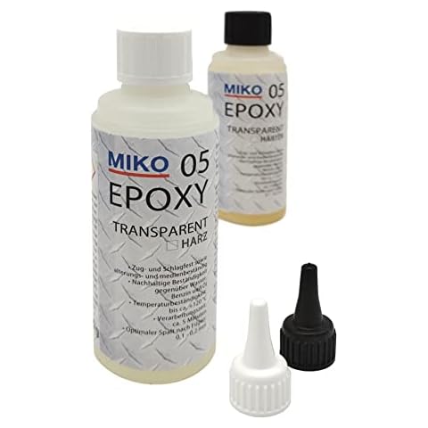 2 K Komponenten Epoxy Kleber, Transparent, 200g Packung, 2x 100ml, Zug- und schlagfest, für Verklebung von Metallen, Holz, Beton, Keramik und vielen weiteren Materialien Cover