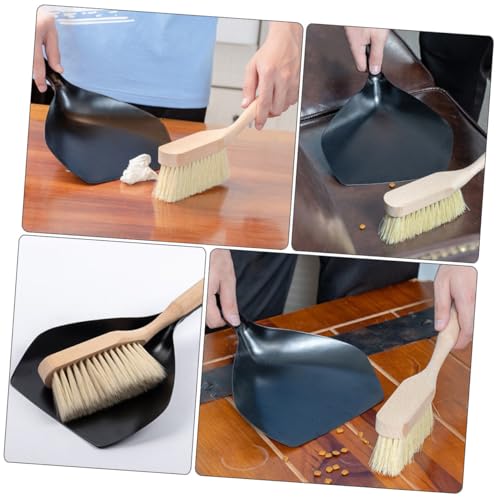 ELAYARD Kompaktes Besen Kehrblech Set aus Holz Handlich und Langlebig Multifunktional für Schreibtisch Haushalt und Büro Platzsparend Effizient Staub und Haare Entfernen – Bild 5