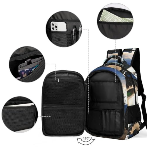 Mochila para portátil de tractor agrícola con compartimentos acolchados 3